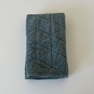 Threshold Quilted Velour Pillow Sham Green Standard